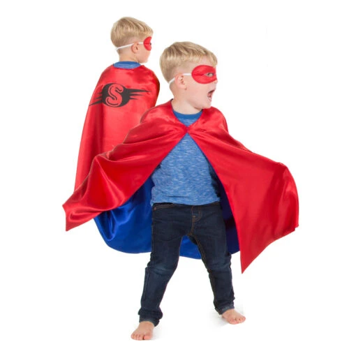 Reversible Superhero Cape - Red And Blue - Image 2