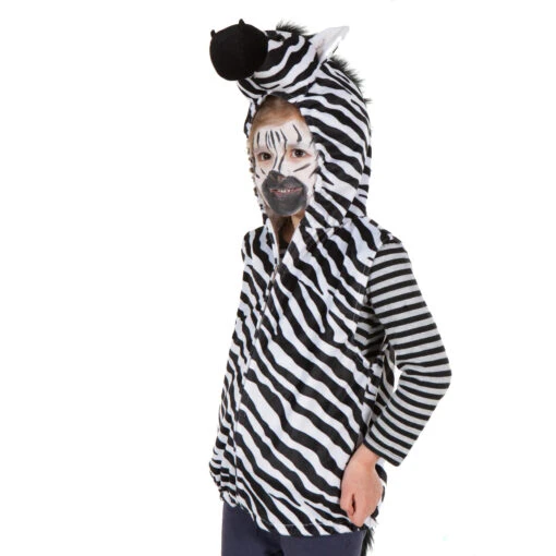 Children's Zebra Fancy Dress Zip Top - Image 2