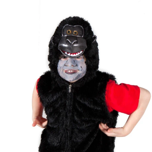 Children's Gorilla Fancy Dress Zip Top - Image 2