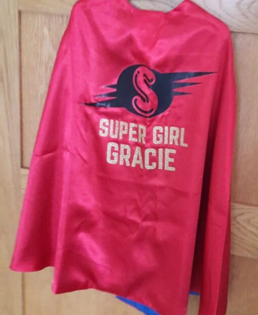 Children's Pink Superhero Cape - Personalised - Image 5