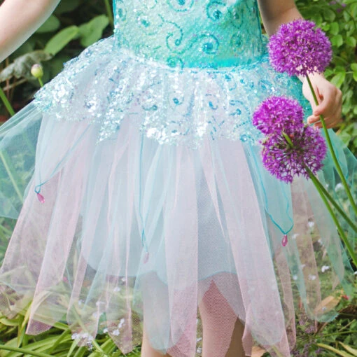 Children's Aqua Fairy Dress - Image 3