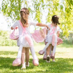 Children's Ride On Unicorn Costume With Light Up Horn And Twinkling Sound -Dreamy Outfits Shop Catalogue Back Photo LR