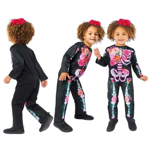 AMSCAN Child's Floral Skeleton Costume - Image 3