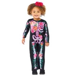 AMSCAN Child's Floral Skeleton Costume