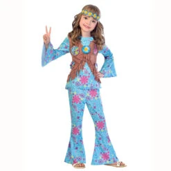 AMSCAN Miss 1960's Flower Power Hippie Costume