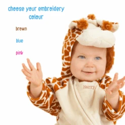 Personalised Baby Giraffe Costume -Dreamy Outfits Shop Giraffe baby embroidery colours