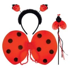Ladybird Wings, Headband & Wand Set