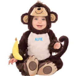 AMSCAN Personalised Baby Monkey Costume - Monkey Around