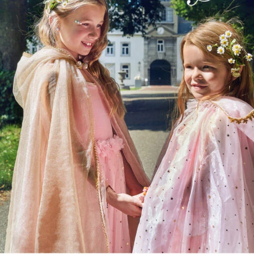 Pink And Gold Sparkle Dressing Up Cape - Image 3