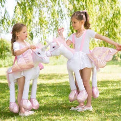 Children's Ride On Unicorn Costume With Light Up Horn And Twinkling Sound -Dreamy Outfits Shop RUNI Ride on Unicorn Group LR