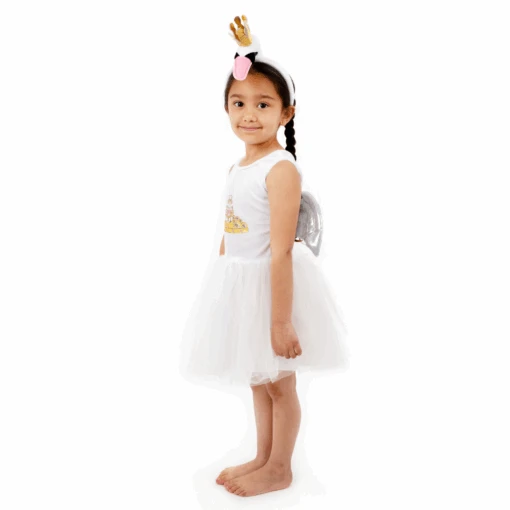 Children's Swan Tutu Dress With Headband - Image 2