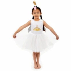 Children's Swan Tutu Dress With Headband
