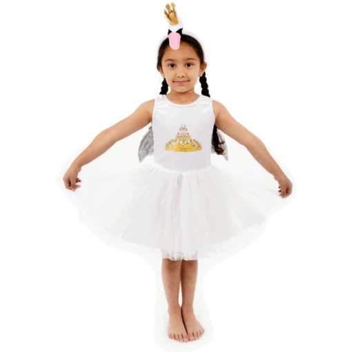 Children's Swan Tutu Dress With Headband