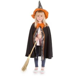 Children's Witch Cape And Hat Set
